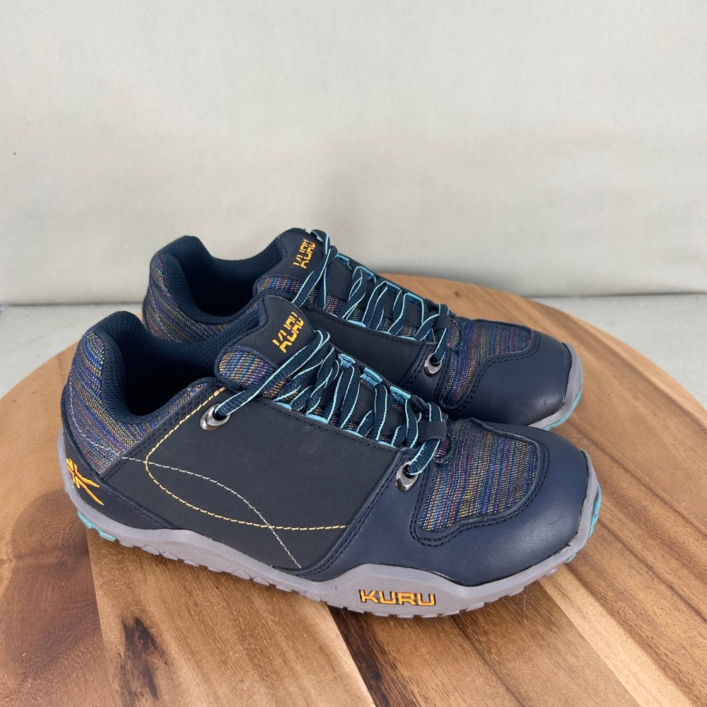 Kuru Chicane Womens Size 7 Navy Blue Multi Color Orthopedic Hiking Walking Shoes